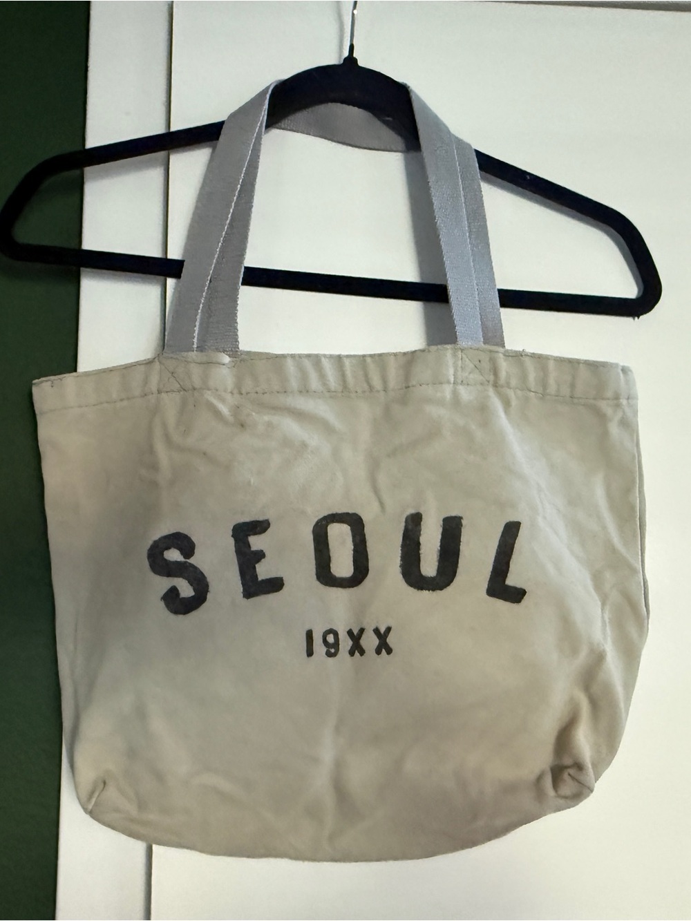 Seoul Canvas Tote Bag in Gray